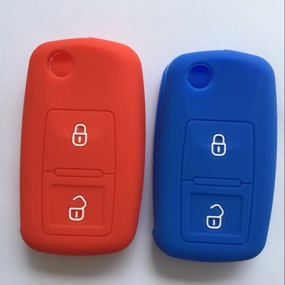 Силиконовый чехол для брелка с ключом оболочки Защита кожи шкода Октавия фабия 2