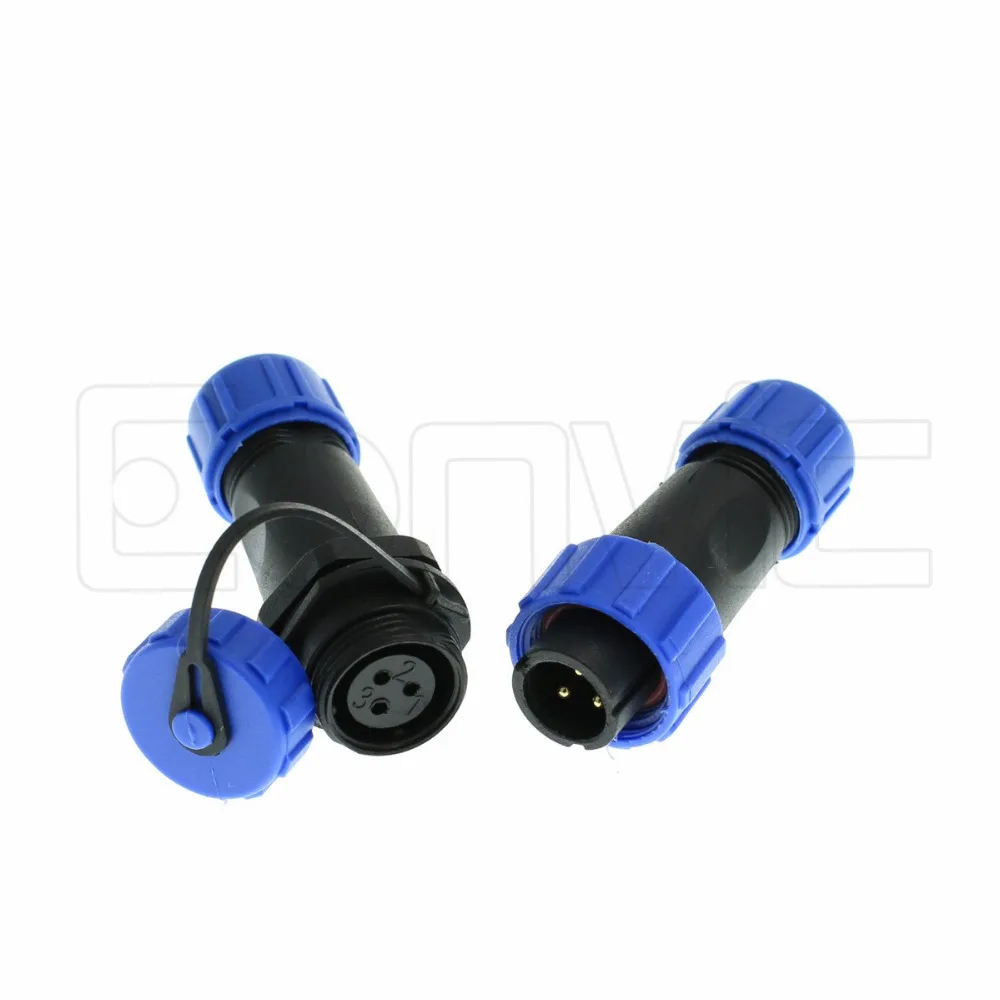 2 комплекта водонепроницаемый авиационный разъем и розетка SP13 3 Pin IP68