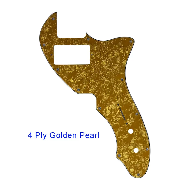4Ply Golden Pearl Pleroo пользовательские гитарные части-для США Thinline Tele 69 гитарная накладка с PAF хамбакером царапина пластины, Многоцветный выбор - Цвет: 4Ply Golden Pearl