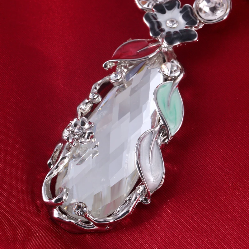 Ювелирные наборы с эмалью натуральный камень австрийский кристалл кулон