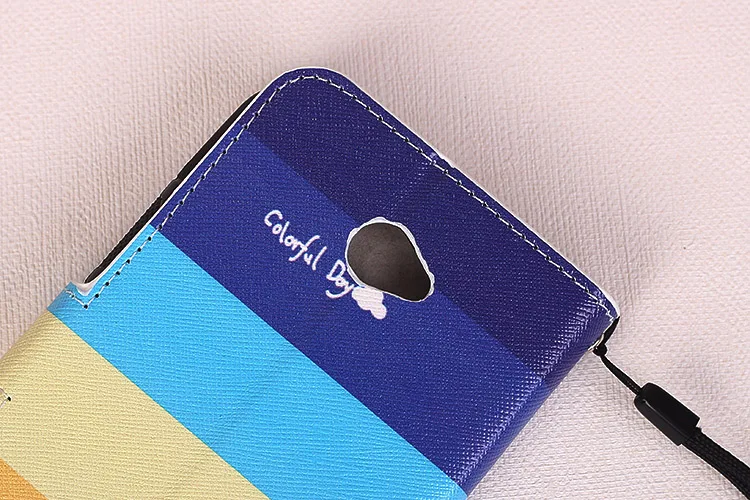 Fashion PU Wallet Leather Cover Cases For HTC One A9 Painting Case With Credit Card Slots + Lanyard gift | Мобильные телефоны и