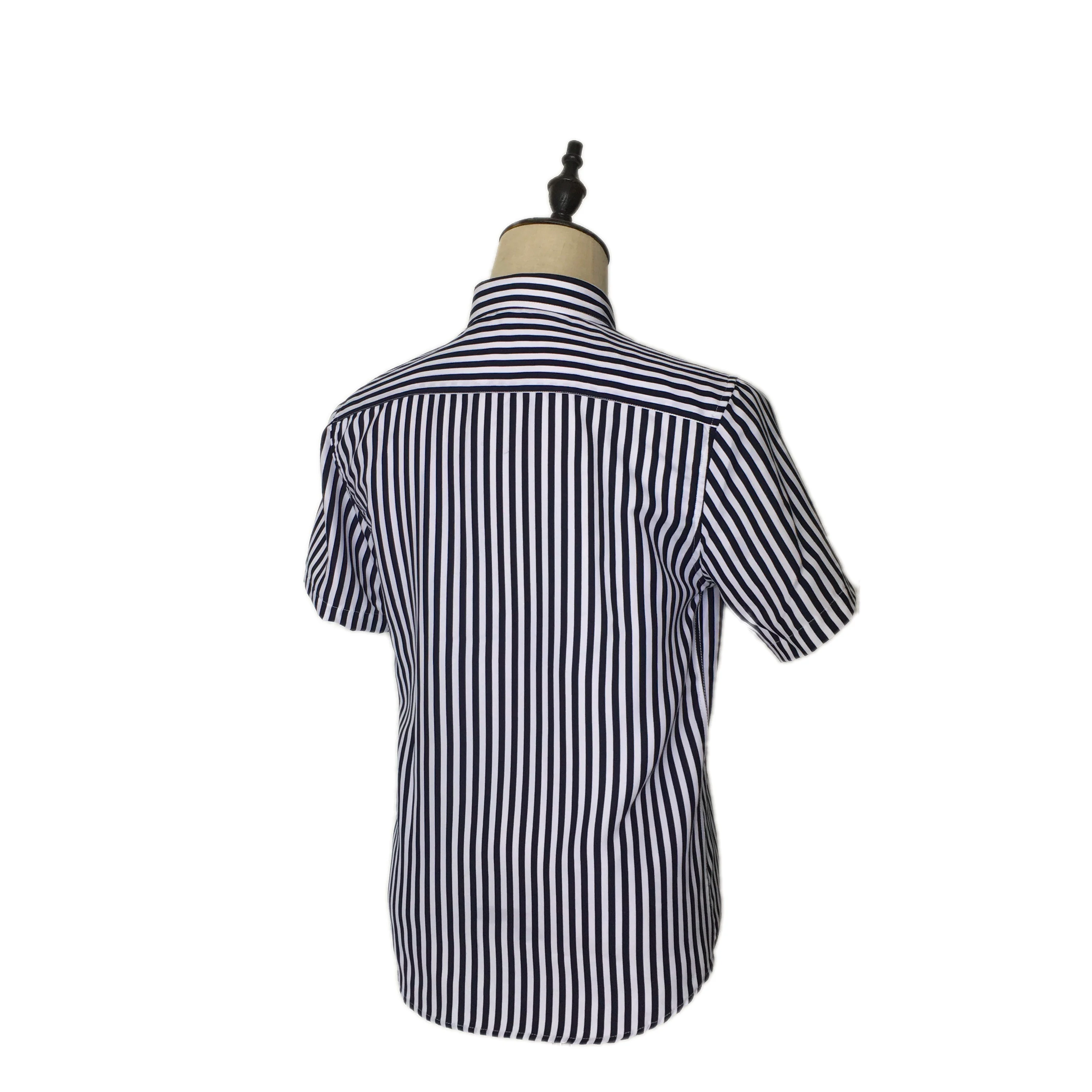 Рубашка мужская приталенная с коротким рукавом гавайская Блуза в полоску