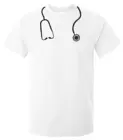 _ Смешные футболки с докторской медицинской маскарадной вечеринки, крутая медсестра, Повседневная хлопковая футболка с коротким рукавом Homme