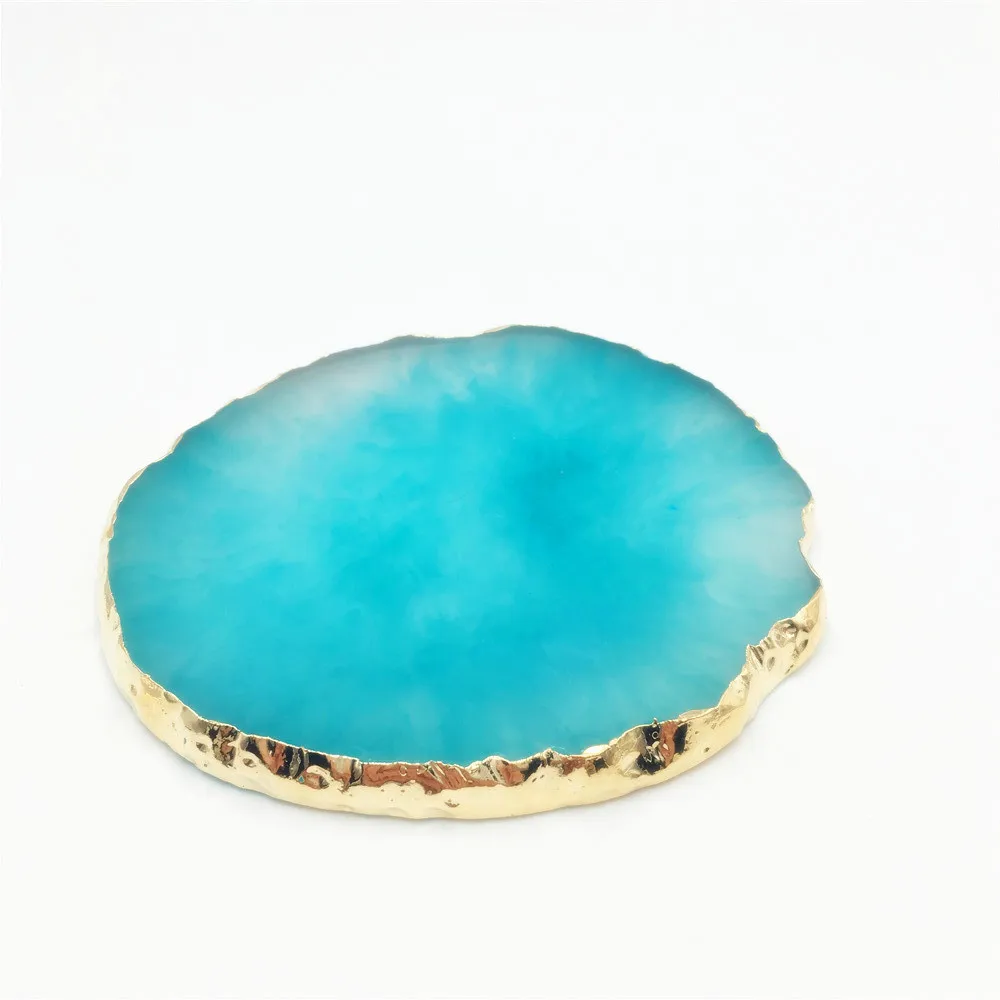 Полимерная разноцветная Палитра для дизайна ногтей блюдо с золотыми краями