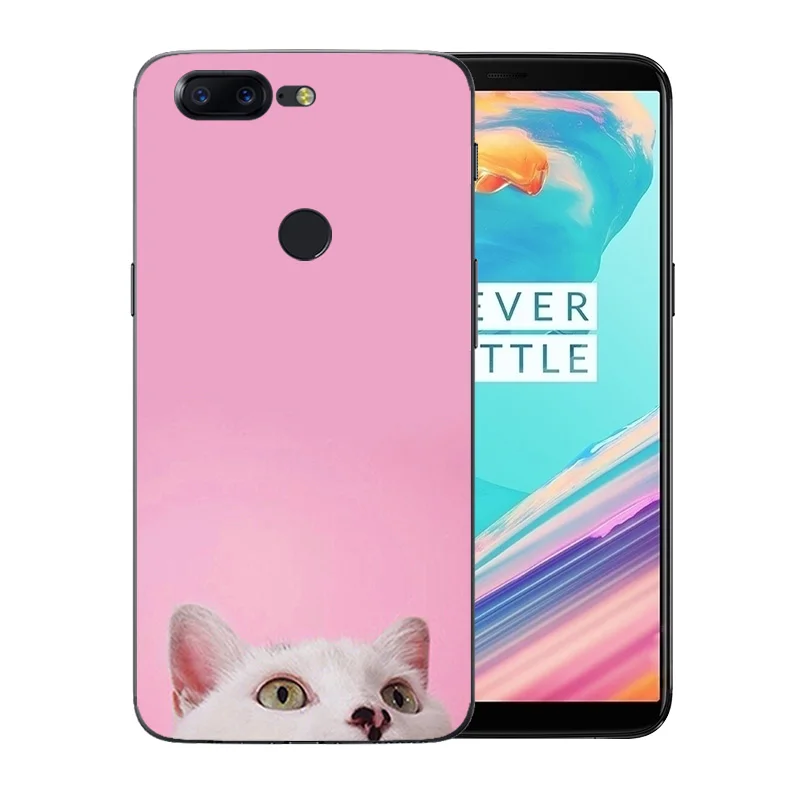 6 01 дюймовая задняя крышка для Oneplus 5 T мягкие силиконовые чехлы с рисунком кошки