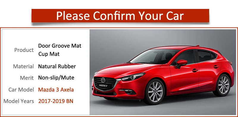 Anti-Slip Gate Slot Mat Rubber Coaster for Mazda 3 BN Axela 2017 2018 2019 Facelift Mazda3 MK3 Accessories Car Stickers 14Pcs | Автомобили