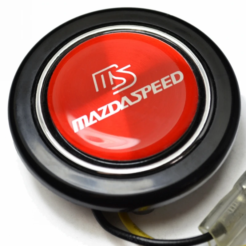 Красная алюминиевая эмблема ABS руля Рога Кнопка для Mazda mazdaspeed | Автомобили и
