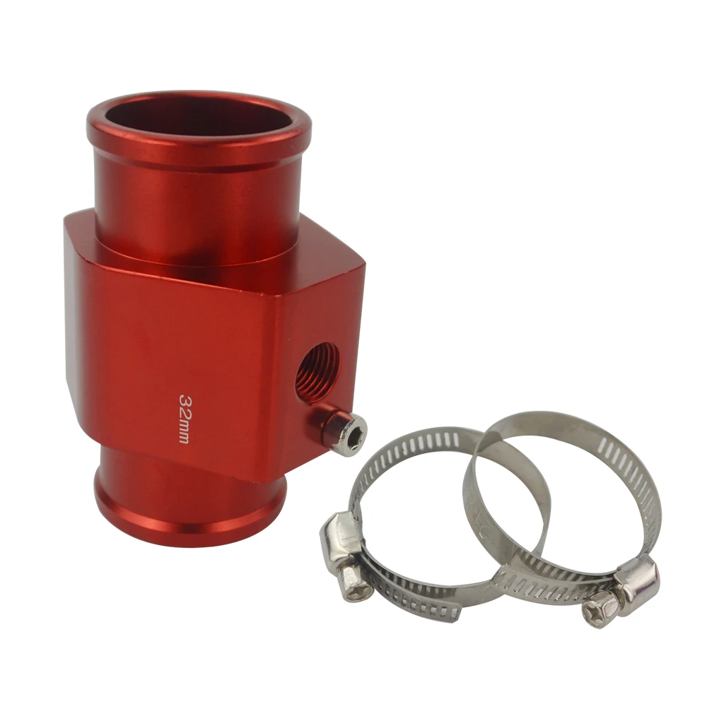 RED 32mm Новейшая модель; 1 шт. температура воды Температура соединение труба Сенсор Калибр Шланг радиатора адаптер Размеры 28/30/32/34/36/38/40 мм - Цвет: RED 32mm