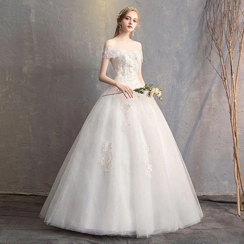 Женское свадебное платье It's Bride белое со шнуровкой и блестками бальное на заказ