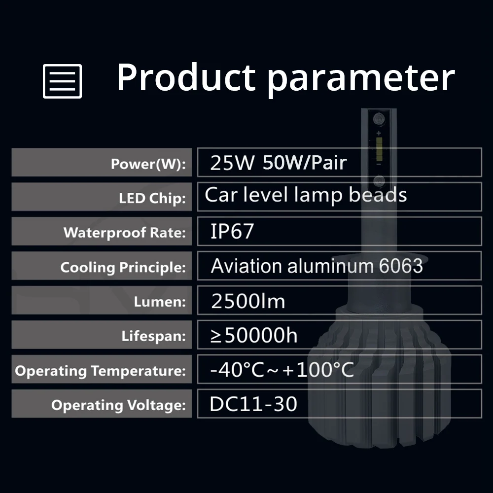 2X V5S, H1, H4, H7, H8, H15, HB3, HB4, 9004 шт., X, 26 Вт, фара противотуманная, автомобильная, светодиодная, 50 Вт, 6000 лм, лампа дальнего ближнего света, автомобильная, мобильная лампа, К, DC 12 В