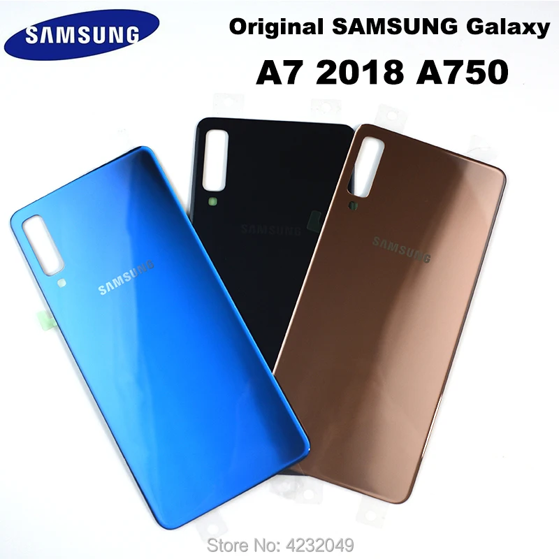 10 шт заднее стекло samsung Galaxy A7 крышка батареи A750 чехол A750F SM-A750 задняя дверь корпус стеклянная панель Замена