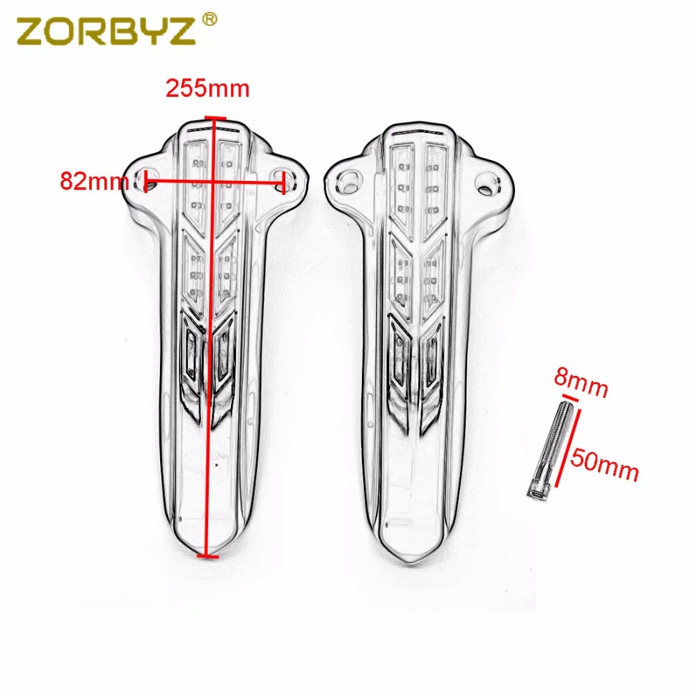 ZORBYZ мотоциклетный чехол со светодиодной подсветкой Хромированная передняя
