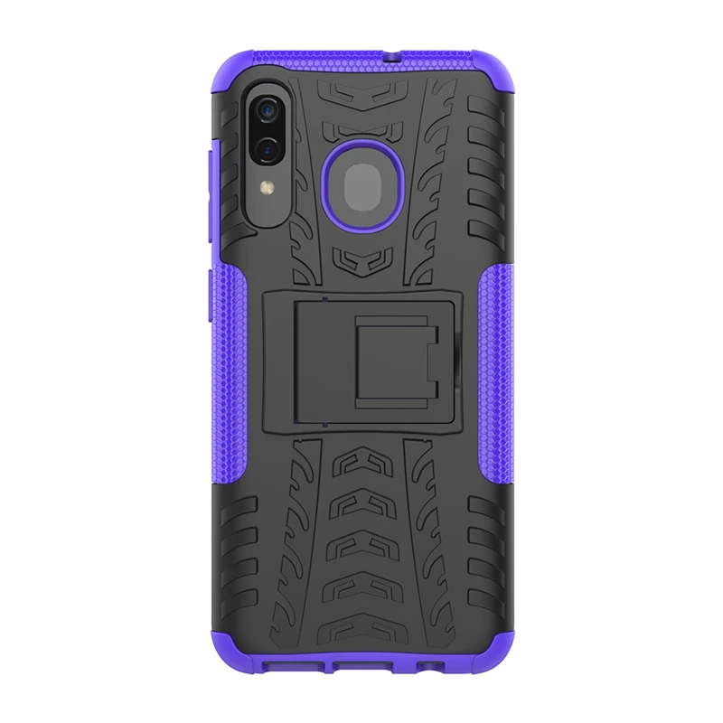 Purple Для samsung A70 чехол противоударный прочный защитный чехол для samsung A40 A10 A20 A30 A50 Etui для samsung M10 M20 M30 с держателем Coque - Цвет: Purple