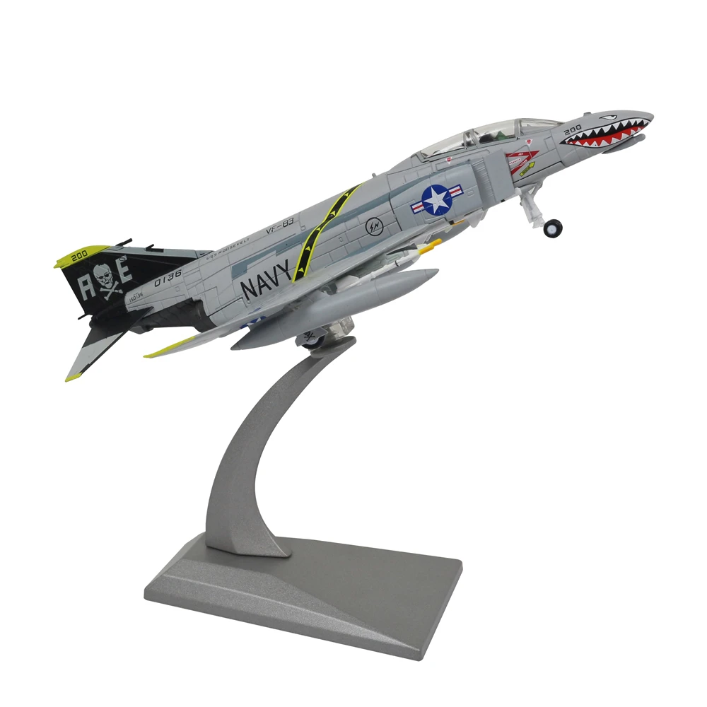 1/100 масштаб F-4C PhantomⅡ металлический боец Военная Модель литья под давлением