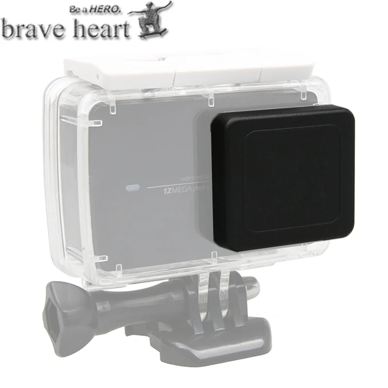 Brave heart крышка объектива Крышка+ yi 4k Водонепроницаемый чехол для Xiaomi YI 4K Action xiaoyi 4k 2 аксессуары для камеры