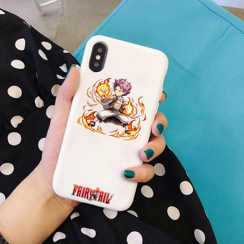 W-5706 Сказочный хвост аниме lucy manga мягкий силиконовый карамельный цвет чехол для телефона для iPhone X XR XS MAX 6 7 8 plus 6s - Цвет: W-5706