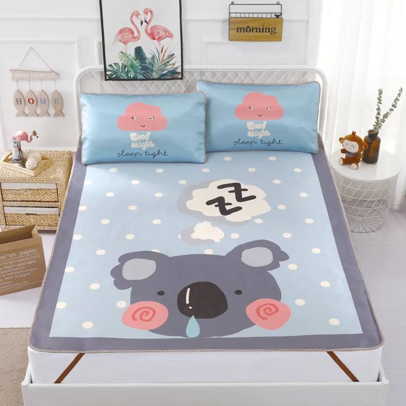 Three-piece Jacquard Summer Sleeping Mat Kit Nonslip Folding Bed-mat for Cool and Comfortable Adults 1.2m 1.5m 1.8m | Дом и сад