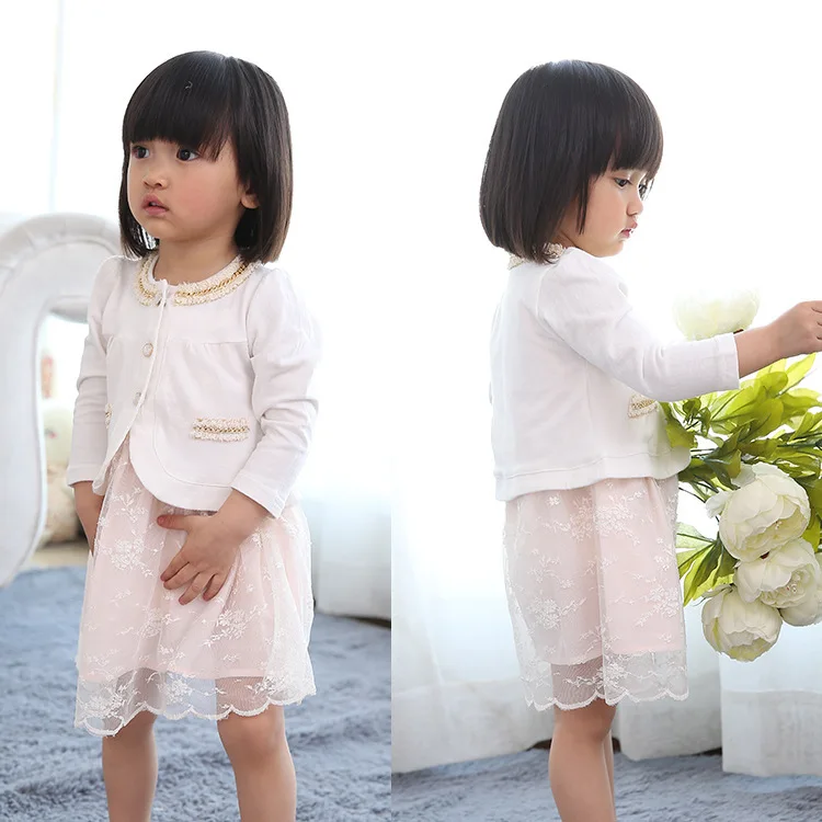 2017 г. Весна осень новые модели хлопковая куртка для маленьких девочек детская