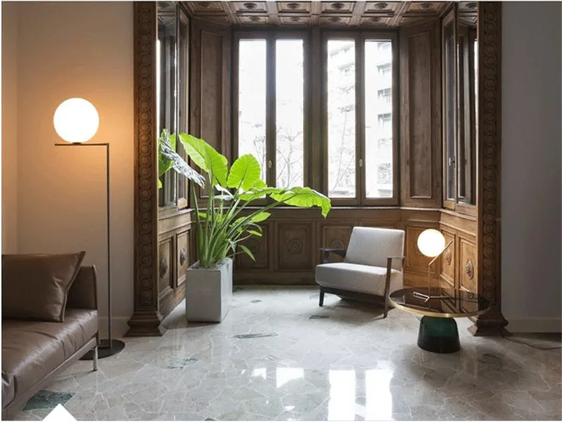 Postmodern Glass Ball Floor Lamps Nordic Design Studio Bedside Light Living Room Lantern Home Lighting | Лампы и освещение