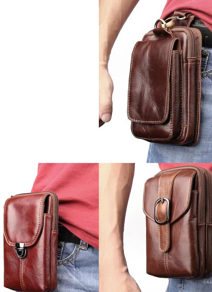 

Belt Clip Man Genuine Cow Leather Mobile Phone Case Pouch For Nokia 7 plus,For Sony Xperia XZ2.For LG V30s Thinq,Doogee X53/X55