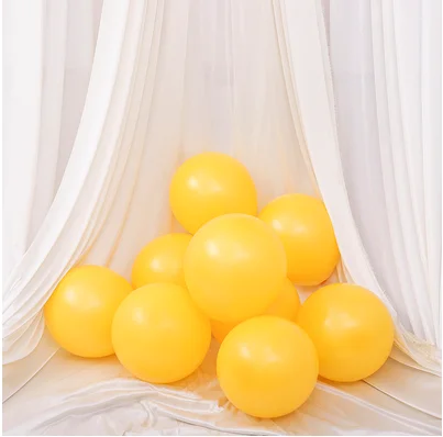 Matte yellow 5 шт. матовый розовый латексный воздушные шары 10 дюймов 2,2 г баллоны с гелием надувные свадебные украшения Воздушные шары товары для дня рождения - Цвет: Matte yellow