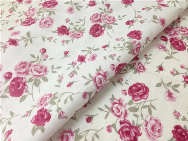 ZY DIY Pretty 50x160 см большая и маленькая фиолетовая Цветущая хлопковая ткань с