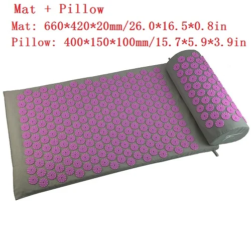 Massager Cushions Acupressure Relieve Back Pain Spike Mat Massage Yoga Mats Yoga Mat with Pillow Needle Massager - Цвет: A Cushion Pillow