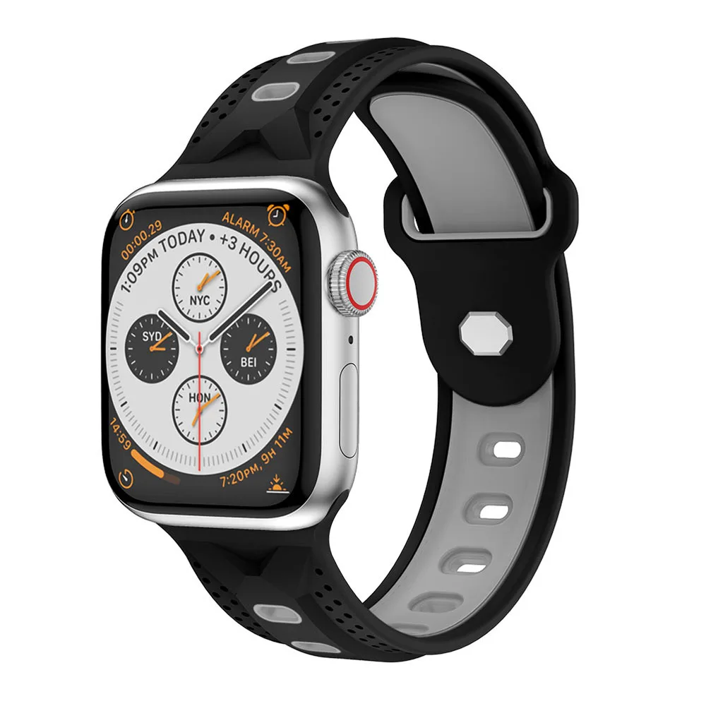 42 мм 38 спорт силиконовые часы ремешок для apple Watch серии Группа 1/2/3 iwatch 4 40 44 группы