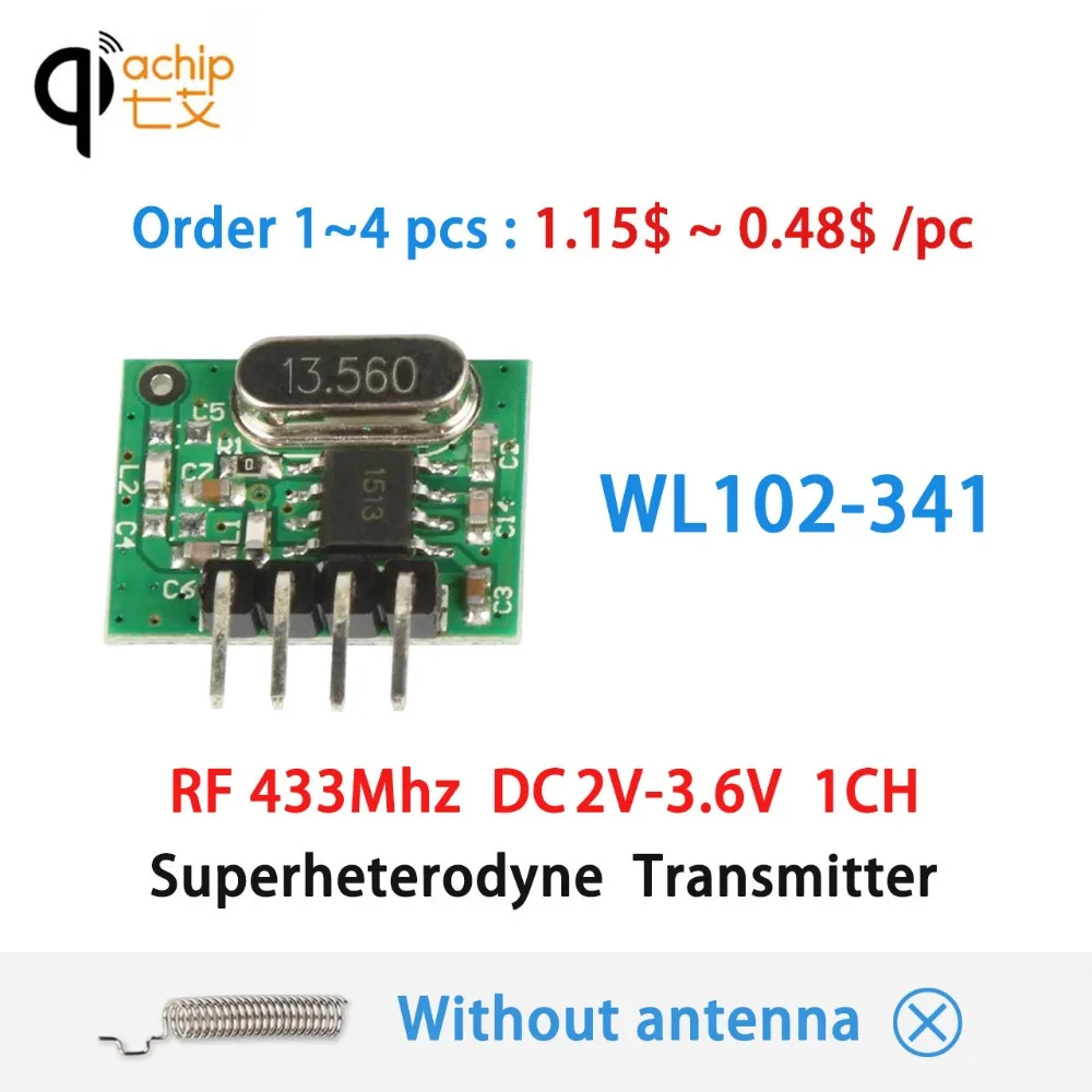 QIACHIP 433 мгц радиочастотный передатчик Супергетеродинный ASK модуль DC 1CH для MCU Arduino