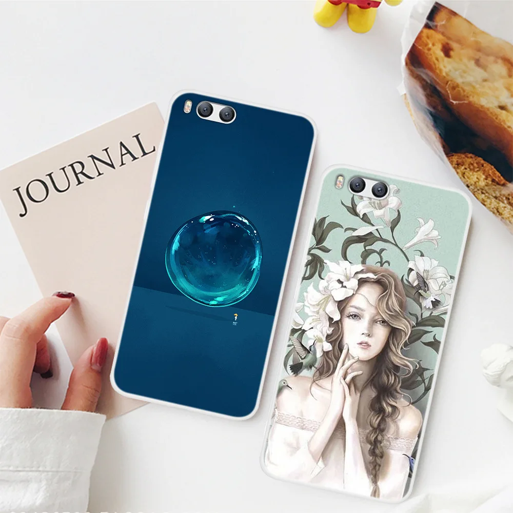 Модный милый чехол для телефона с мультяшными животными Xiaomi Mi 6 рисунком мягкий