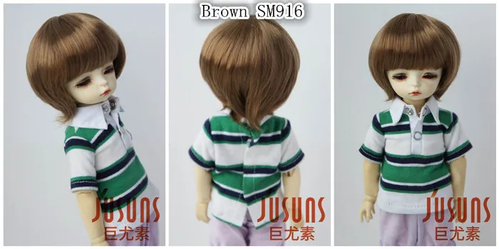 JD019 1/6 1/4 1/3 популярный мальчик короткий срез BJD кукольные парики Размер 6-7 дюймов 7-8 дюймов 8-9 дюймов 9-10 дюймов синтетический мохер кукольные волосы