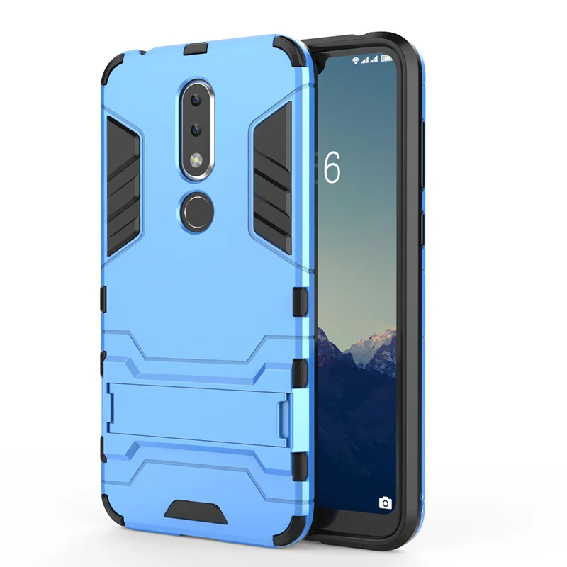 blue Semgceken роскошный чехол с подставкой бренд защитный чехол для Nokia на возраст 1, 2, 3, 5, 6, 7, 8, 9, плюс 2,1X5X6X7 7,1 8,1 Гибридный ударопрочный чехол-накладка для телефона - Цвет: blue