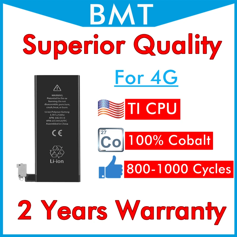 Батарея для iPhone 4 4G iOS 13 100% кобальтовая ячейка TI замена цикла процессора можно
