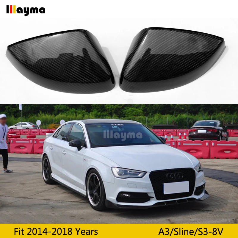 Зеркальное покрытие из углеродного волокна для Audi A3 8 V год A3 Sline S3 Автомобильное зеркало заднего вида колпачок(заменить