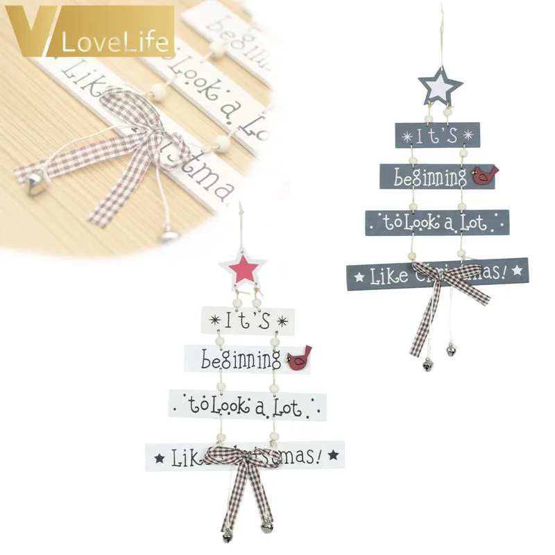 Деревянные рождественские украшения 2020 деревянные с надписью для дома на