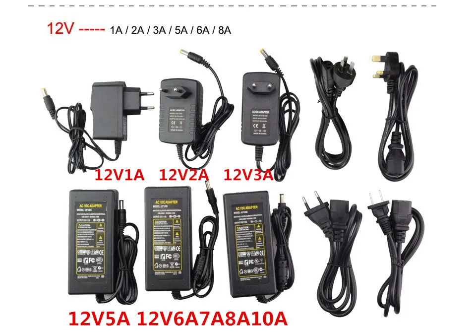 Светодиодный Питание адаптер DC5V/DC12V/DC24V 1A 2A 3A 5A 7A 8A 10A для светодиодный полосы лампы