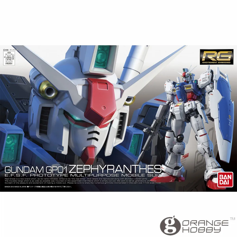 OHS Bandai RG 12 1/144 GP01 Zephyranthes Gundam мобильный костюм в сборе модельные комплекты|model