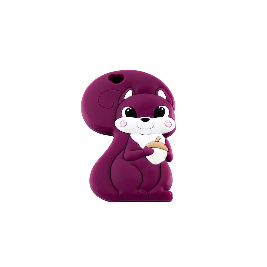 purple Let's Make 5 шт. Подвесные Игрушки для малышей Детские Прорезыватели для зубов белка детская сенсорная игрушка силиконовая подвеска-прорезыватель грызун безопасный Прорезыватель для малышей - Цвет: purple