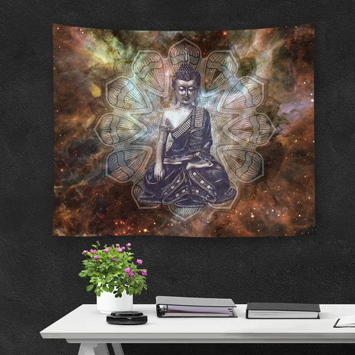 Индийские гобелены с Буддой phychedelic Мандала настенная ткань muur doek спальня dorm декоративная настенная вешалка одеяло чакра гобелен - Цвет: 5