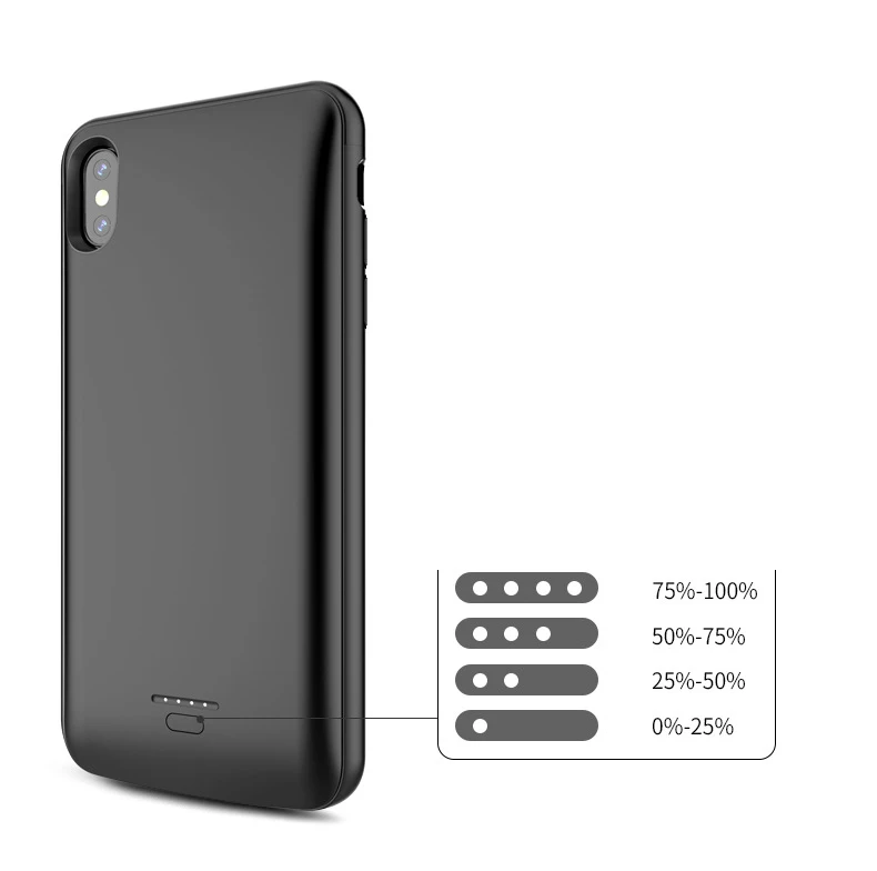 Тонкий чехол для зарядного устройства iPhone X XS Max XR внешний аккумулятор зарядный