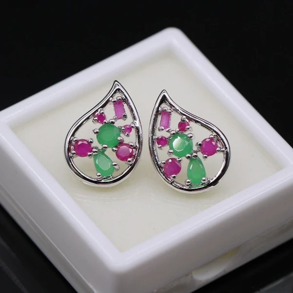 Элегантные Очаровательные женские серьги гвоздики из белого циркония ААА капля