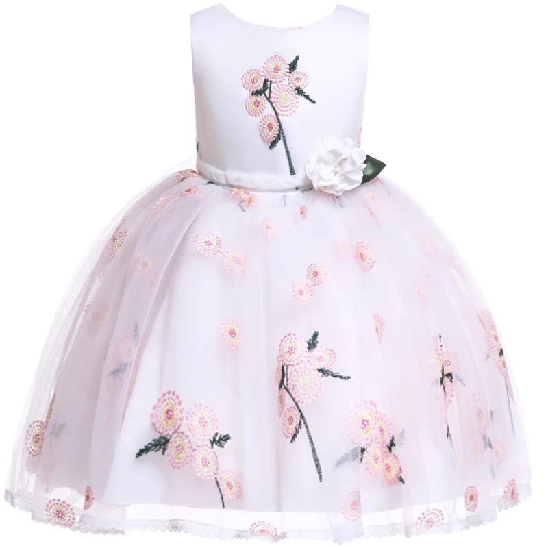 Girls Tulle Flower Princess Tutu Dress Baby Bridesmaid Girl Wedding Ball Gown Kids Prom Party Dresses vestidos | Детская одежда и