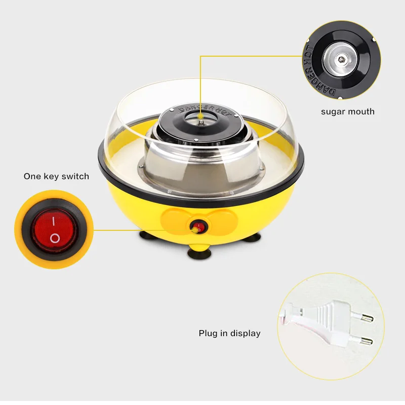 Мини электрическая машина для изготовления сахарной ваты DIY детей семейный