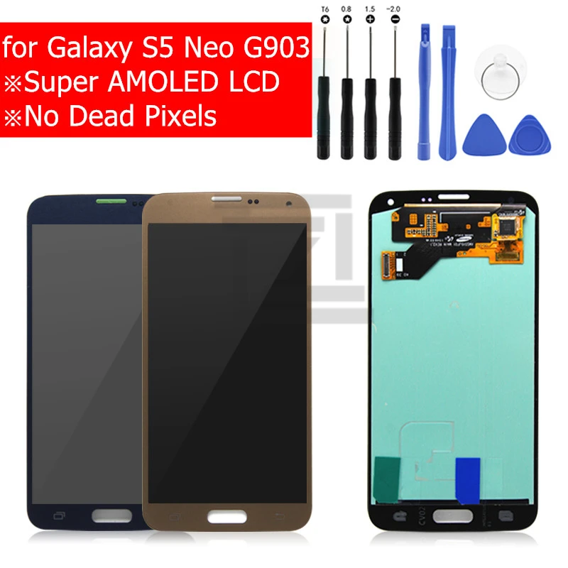Для Samsung Galaxy S5 Neo G903 ЖК-дисплей сенсорный экран стеклянная панель дигитайзер сборка ЖК-дисплей для Galaxy S5 Neo Запасная часть
