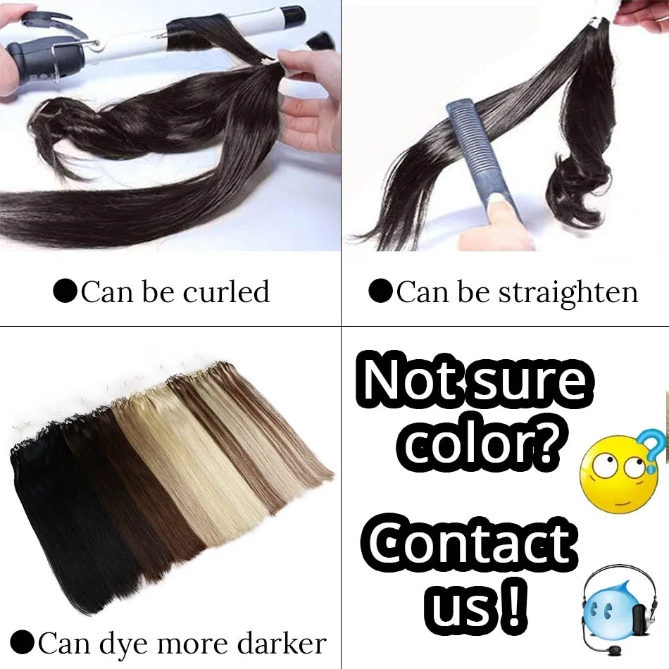 MRSHAIR, прямые волосы на микро кольцах, 1"-24", 1 г/шт., 50 шт., натуральные волосы Remy для наращивания