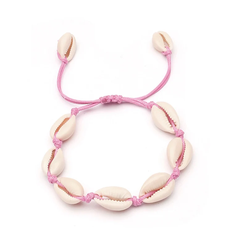 Pink1 Цепочка для ног, женские летние ювелирные изделия, модные браслеты в виде ракушки, браслет, морская Лодыжка, пляж - Окраска металла: Pink1