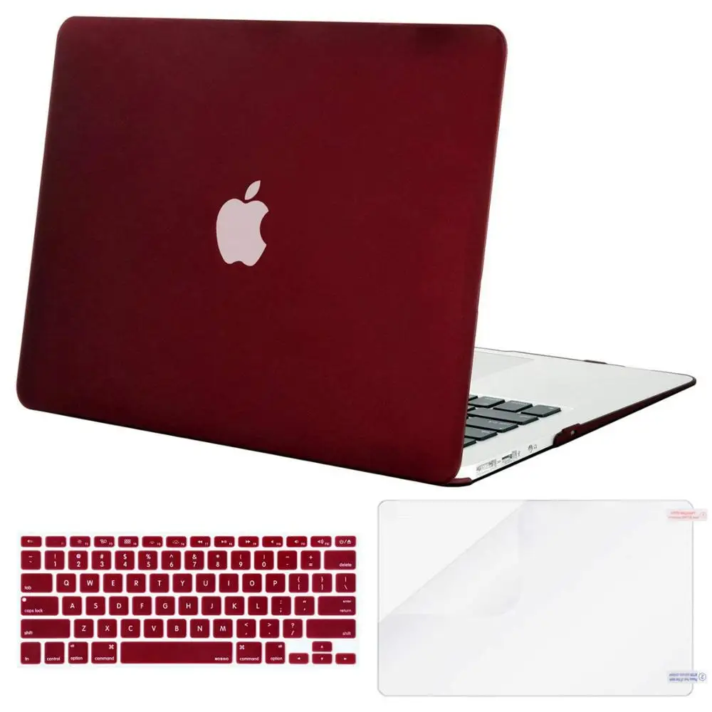 Matte Marsala Red Чехол для ноутбука MOSISO для Apple MacBook Air 13 дюймов A1466 матовый чехол для ноутбука Macbook Pro Retina13 A1502/A1425+ чехол для клавиатуры - Цвет: Matte Marsala Red