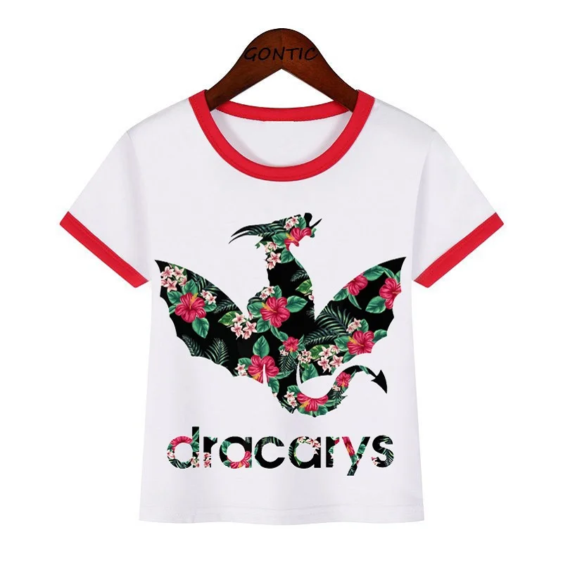 Dracarys футболка для девочек/мальчиков мать драконов Цветочная детей в стиле