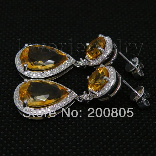 Серьги LOVERJEWELRY в винтажном стиле Изящные Ювелирные украшения из белого золота 19