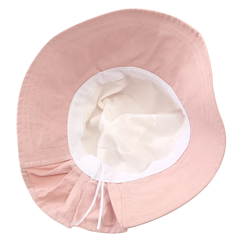 

Women Straw Sweet Concise Sunscreen Hats Solid Color Bow-knot Beach All-match Bucket Hat